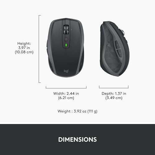 Logitech MX Anywhere 2S Wireless Mouse - Bluetooth Edition (Black) - Image 12