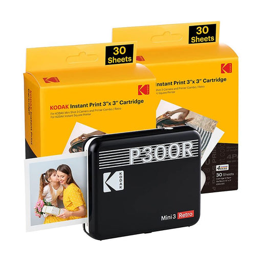Kodak Mini Shot 3 Era Black 3x3 + 60sheets + Accesory Kit - 1