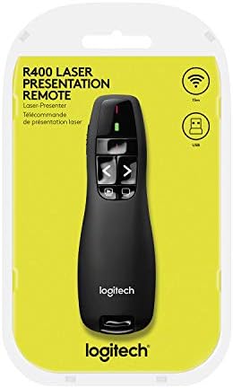 Logitech R400 Wireless Laser Presentation Remote - Black, 910-001363 - Image 10