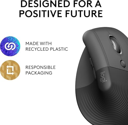 Logitech Lift Ergonomic Mouse - Comfortable Wireless Design (Pink, 910-006487) - Image 10