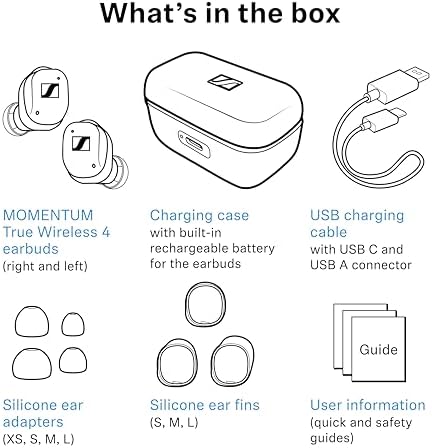 Sennheiser Momentum True Wireless 4 In-Ear Headphones - Noise-Canceling (White Silver) - Image 7