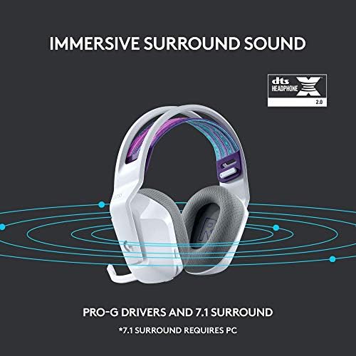 Logitech G733 Lightspeed Wireless RGB Gaming Headset - White Model 981-000886 - Image 10