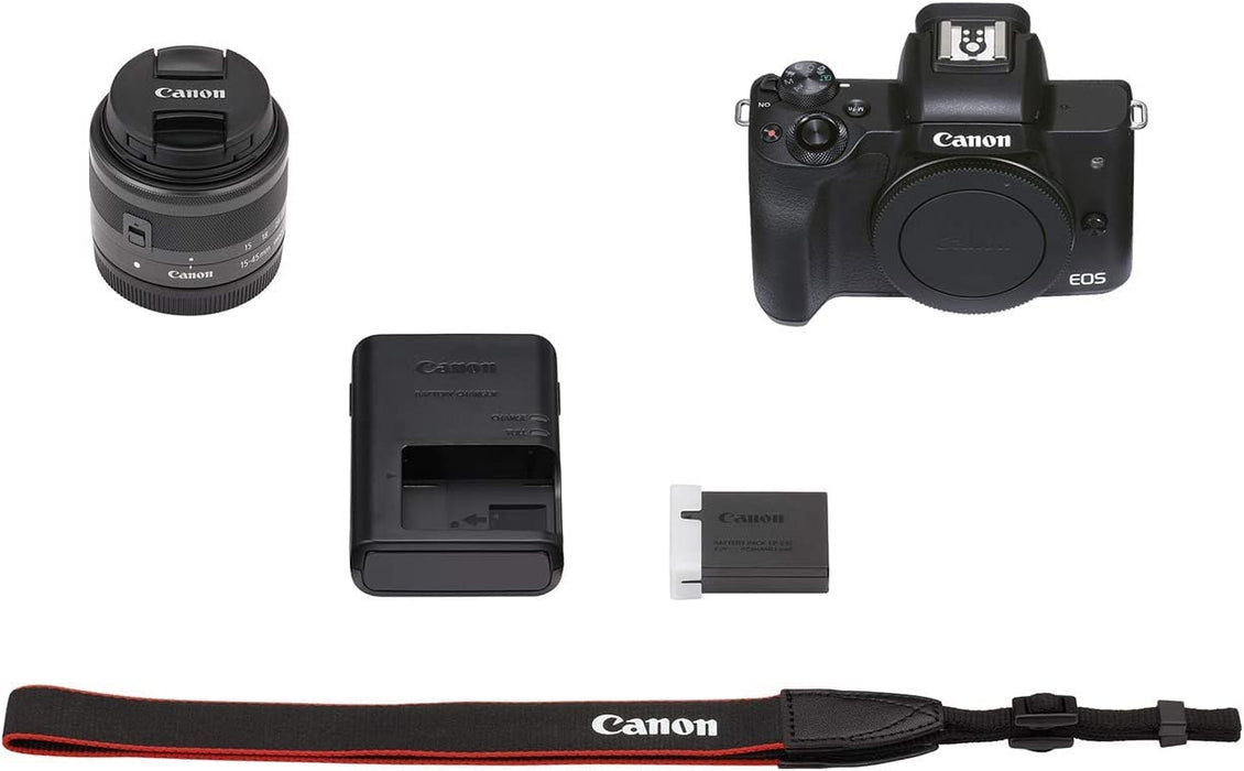 Canon EOS M50 Mark II LTD Edition Bundle (Black) (Includes EF-M 15-45mm & EF-M 22mm Lens) - 1