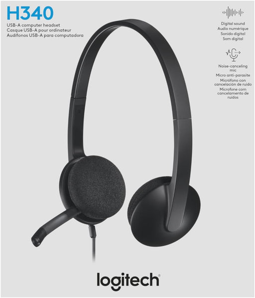 Logitech Wired USB Headset H340 - Stereo - Comfortable Black Design - Image 2