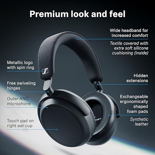 Sennheiser Momentum 4 Wireless Over-Ear Headphones - Graphite - Image 12