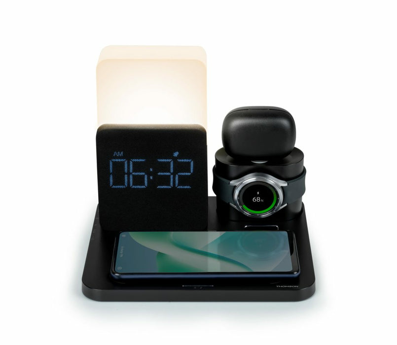 Thomson Alarm Clock With Wireless Charging Station and Night Light Cl800i - 5