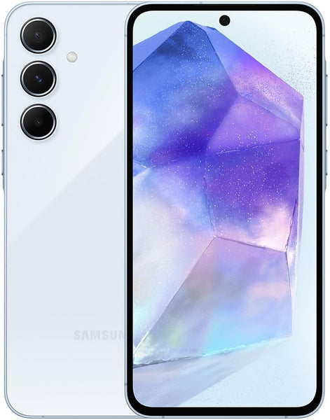 Samsung Galaxy A55 SM-A556E/DS アイスブルー Samsung Galaxy A55 (A556E DS) (256GB+8GB, Awesome Ice Blue