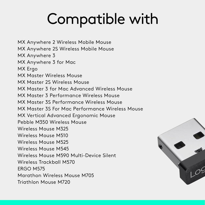 Logitech USB Unifying Receiver - Wireless Connectivity for Multiple Devices - Image 3