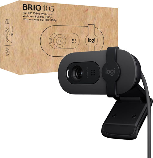 Logitech Brio 105 HD Webcam - 1080p HD Video Streaming, Graphite - Image 1