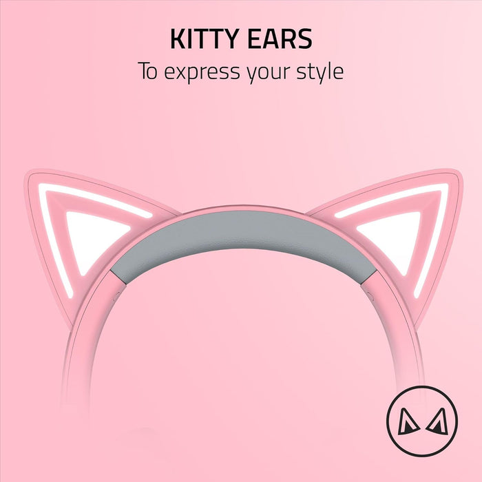 Razer Kraken Kitty V2 Chroma RGB Headphones - Quartz Gaming Headset - Image 2