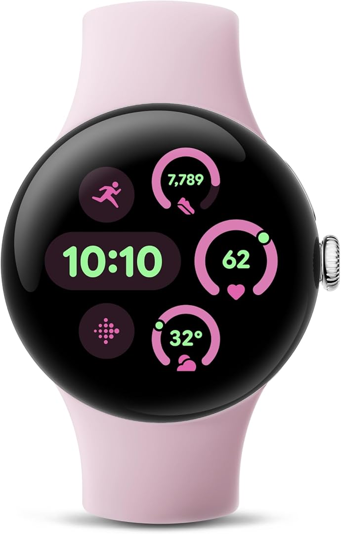 Google Pixel Watch 3 (41mm) Wifi (Polished Silver + Rose
