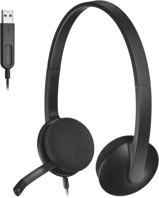Logitech Wired USB Headset H340 - Stereo - Comfortable Black Design - Image 1