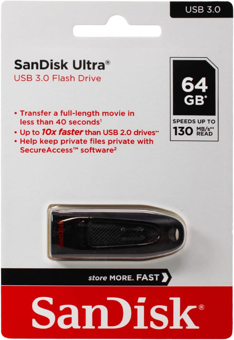 SanDisk Ultra Shift 3.0 USB Flash Drive - 64GB High-Speed Storage (SDCZ410-064G-G46) - Image 2