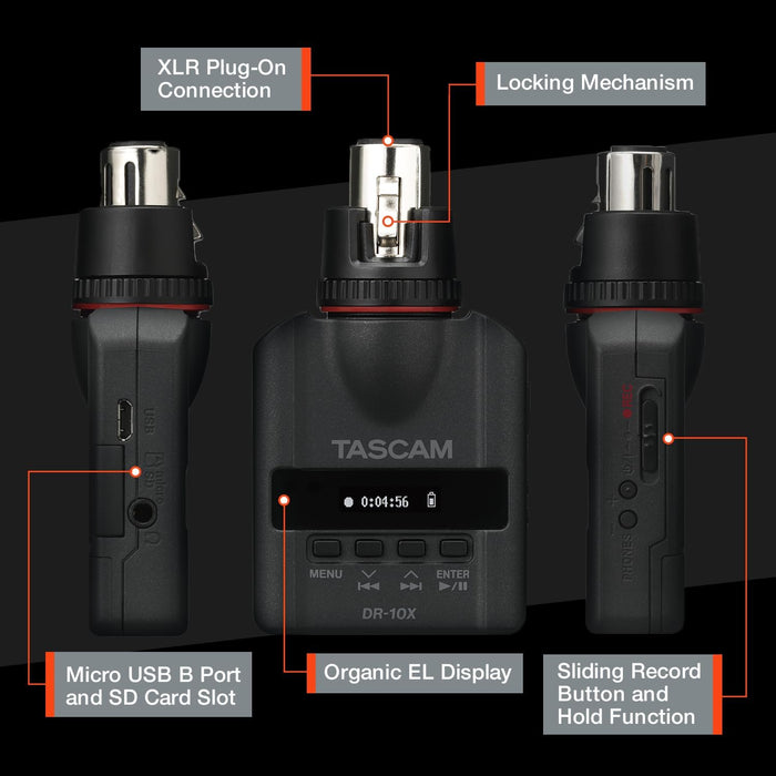 Tascam DR-10X Micro Plug-On Audio Recorder - Compact & Versatile - Image 6