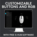 Logitech G102 Light Sync Gaming Mouse - Customizable RGB Lighting - White - Image 9