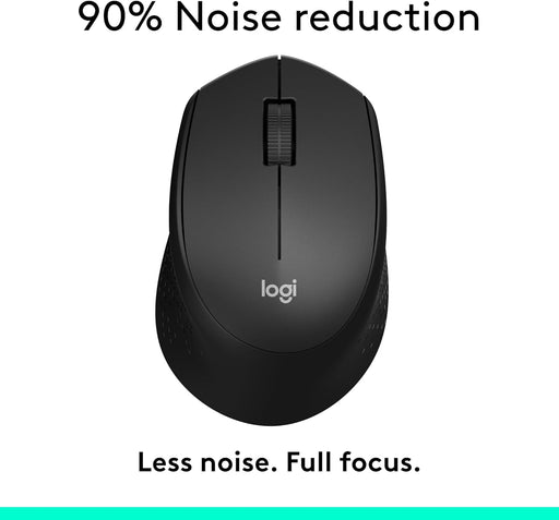 Logitech M3301 Silent Plus Wireless Mouse - Ergonomic Design, Black - Image 2