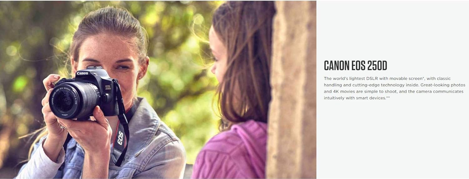 Canon EOS 250D Digital Camera Kit - 24.1MP DSLR with EF-S 18-55mm Lens - Image 9