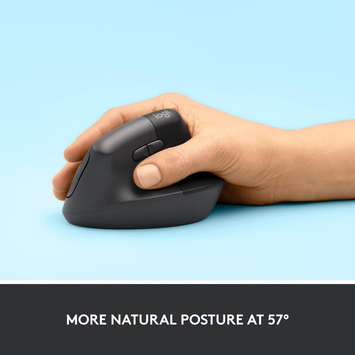 Logitech Lift Ergonomic Mouse - Comfortable Wireless Design (Pink, 910-006487) - Image 3