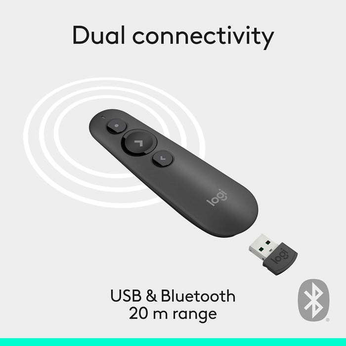 Logitech R500S Wireless Laser Presentation Remote - Grey - Image 5