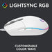 Logitech G102 Light Sync Gaming Mouse - Customizable RGB Lighting - White - Image 2