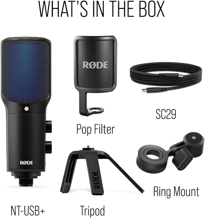 Rode NT-USB+ USB Microphone - High-Quality Studio Recording Microphone - Image 3