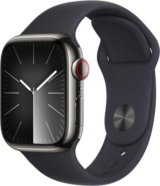 Apple Watch Series 9 45mm - GPS+Cellular Graphite Stainless Steel with Midnight Sport Band - Image 1