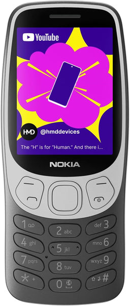 Nokia 3210 Flip Phone - Compact Dual SIM with Grunge Black Finish