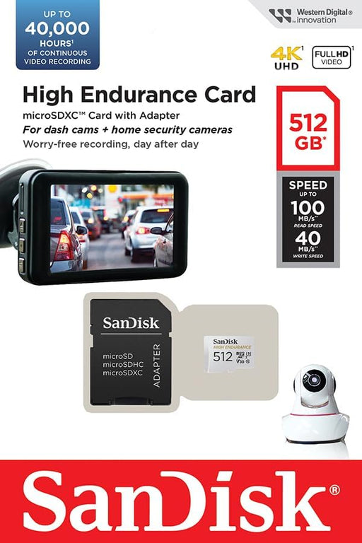 SanDisk High Endurance MicroSD Card (512GB, SDSQQNR-512G) - 2