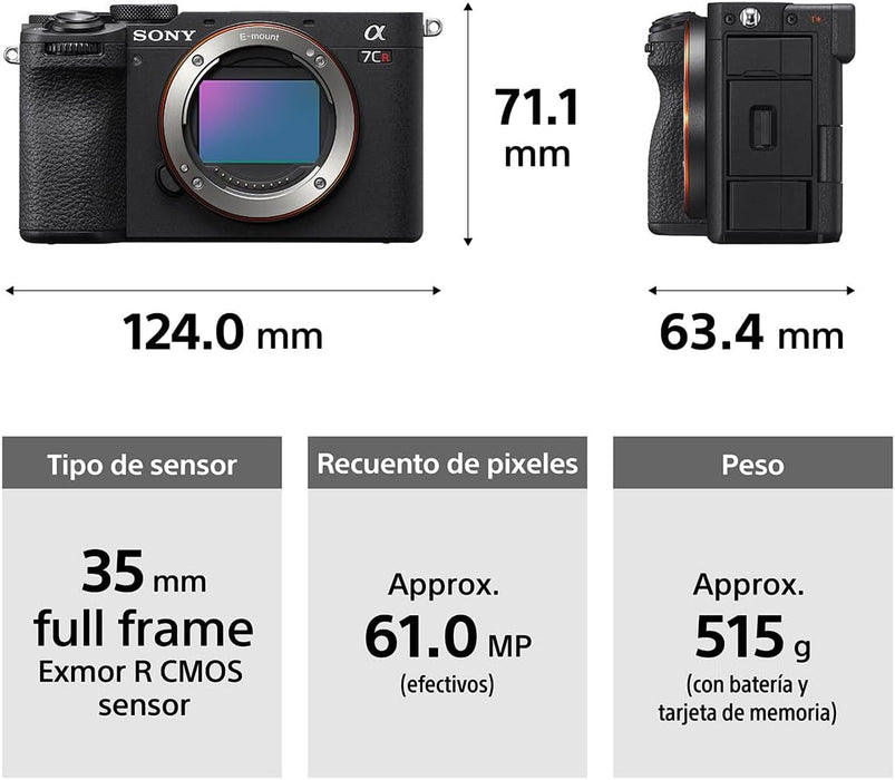 Sony A7CR Body - 35MP Full-Frame Mirrorless Camera (ILCE-7CR) - Black - Image 8