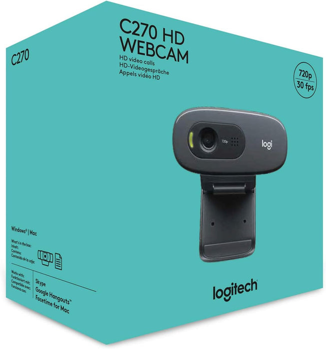 Logitech C270 HD Webcam - 720p HD Video with Built-in Microphone - Image 7