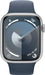 Apple Watch Series 9 45mm GPS+Cellular - Silver Stainless Steel with Storm Blue Sport Band - Image 2