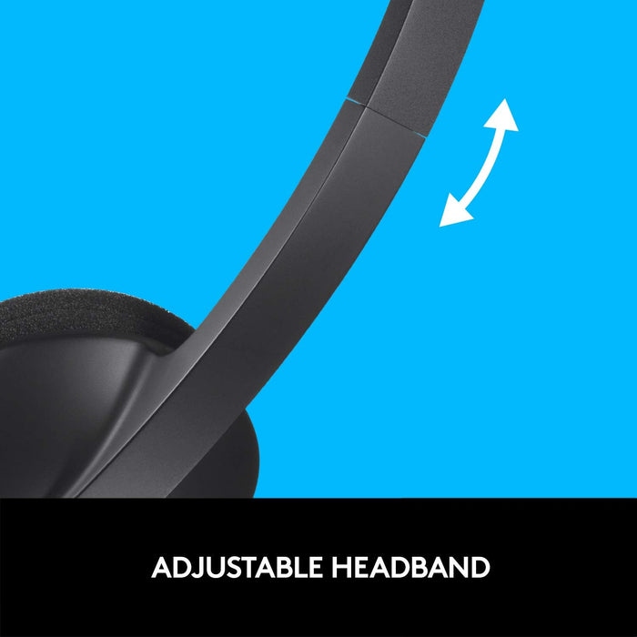 Logitech Wired USB Headset H340 - Stereo - Comfortable Black Design - Image 7