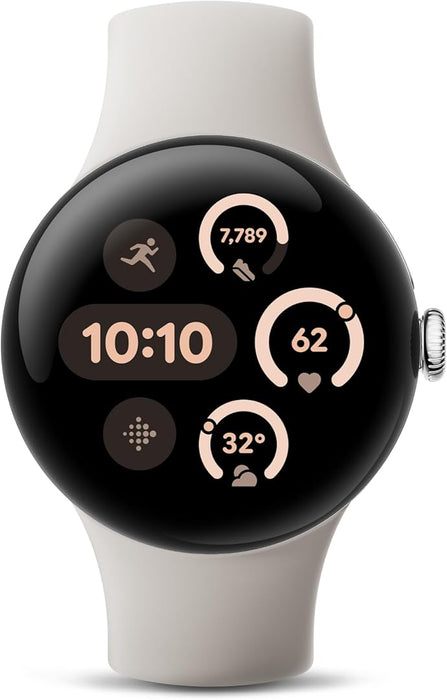 Google Pixel Watch 3 (41mm) Wifi (Polished Silver + Porcelain Band) - 1