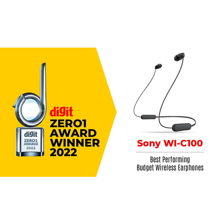 Sony WI-C100 Wireless In-Ear Headphones (Black) - 2