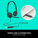 Logitech Wired USB Headset H340 - Stereo - Comfortable Black Design - Image 5