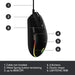 Logitech G102 Light Sync Gaming Mouse - Customizable RGB Lighting - Black - Image 6
