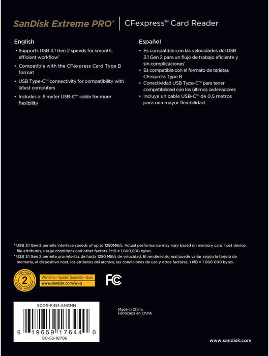 SanDisk Extreme Pro CFexpress Card Reader - High-Speed Data Transfer SDDR-F451-GNGNN - Image 7