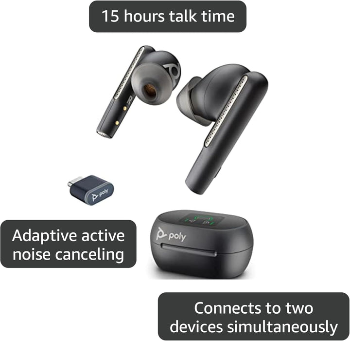 Poly Voyager Free 60 UC - Premium Wireless Headset with USB-C Connectivity - Image 2