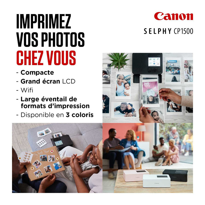 Canon Selphy CP1500 Compact Photo Printer (White) - 8