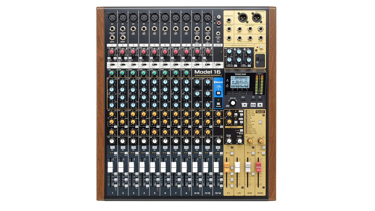 Tascam Model 16 Hybrid 14-Channel Mixer, Multitrack Recorder, and USB Audio Interface - 4