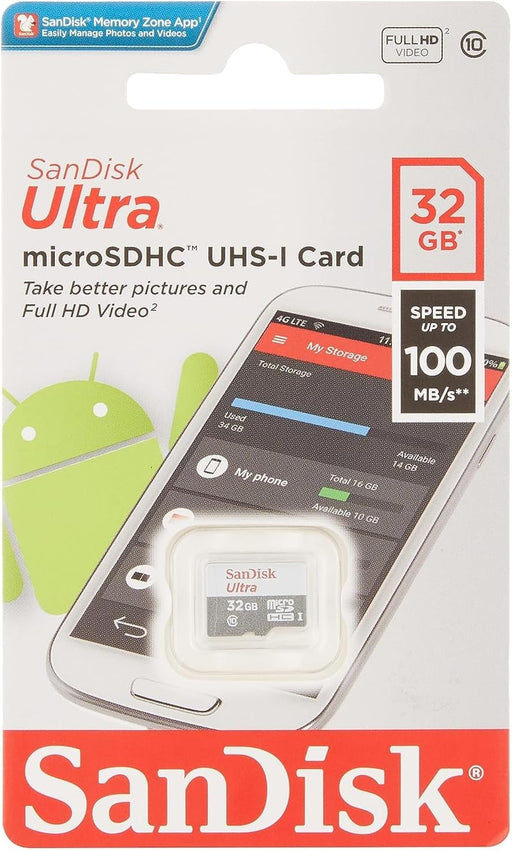 SanDisk Ultra microSD Class 10 Memory Card - 32GB SDSQUNR-032G-GN3MN - Image 2