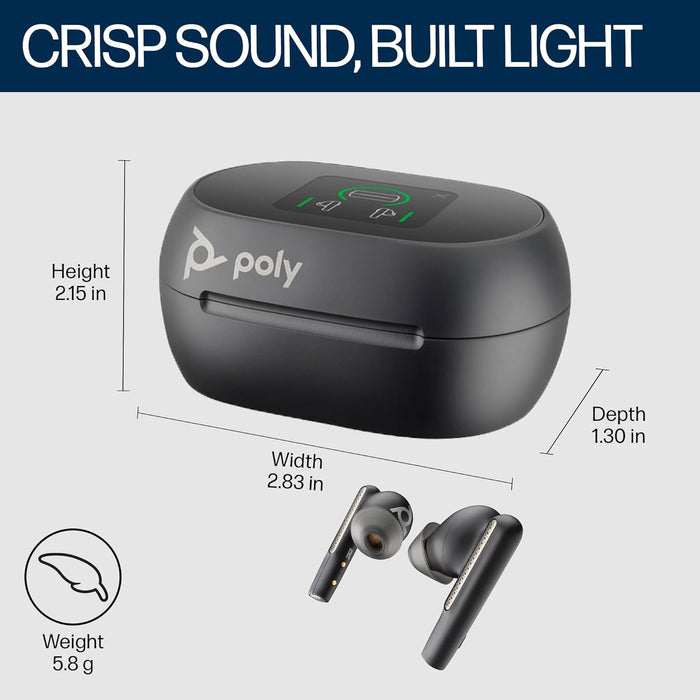 Poly Voyager Free 60+ Wireless Headset - Touchscreen Charge Case (BT700C) - Image 2