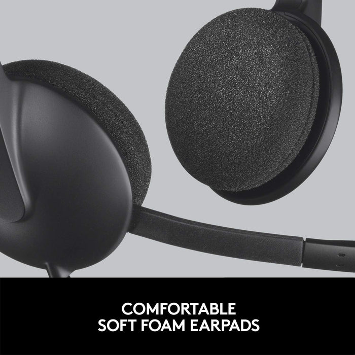 Logitech Wired USB Headset H340 - Stereo - Comfortable Black Design - Image 8