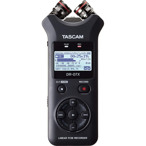 Tascam DR-07X 2-Track Portable Audio Recorder with Onboard Adjustable Stereo Microphone (DR-07X) - 1