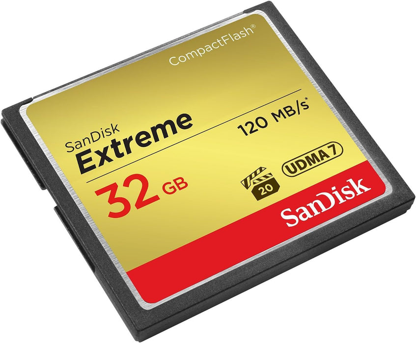 SanDisk Extreme CompactFlash 32GB - 120MB/s Read, 85MB/s Write Speed - Image 1