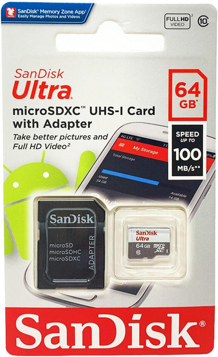 SanDisk Ultra microSD Class 10 - 64GB Memory Card (SDSQUNR-064G-GN3MN) - Image 4
