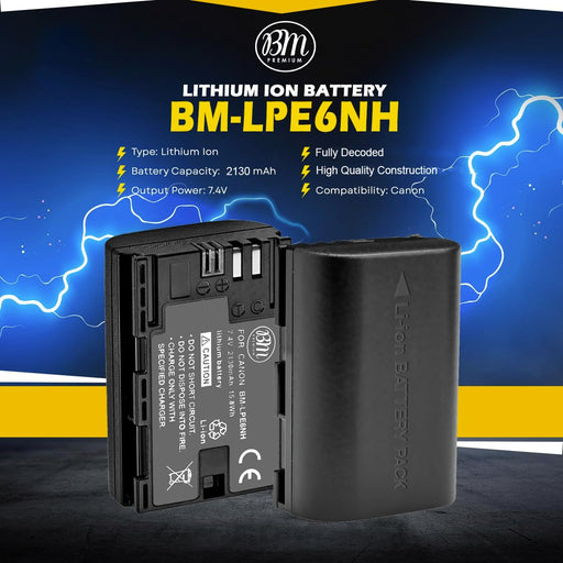 Canon LP-E6NH Battery Pack - High-Capacity Rechargeable Battery for EOS R5 and R6 - Image 2