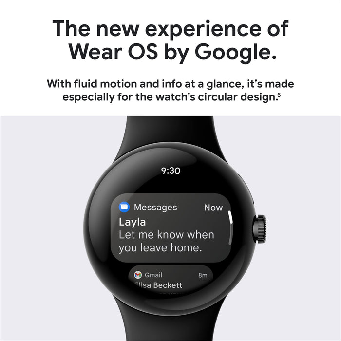 Google Pixel Watch Wifi (Silver + Charcoal Band) - 9