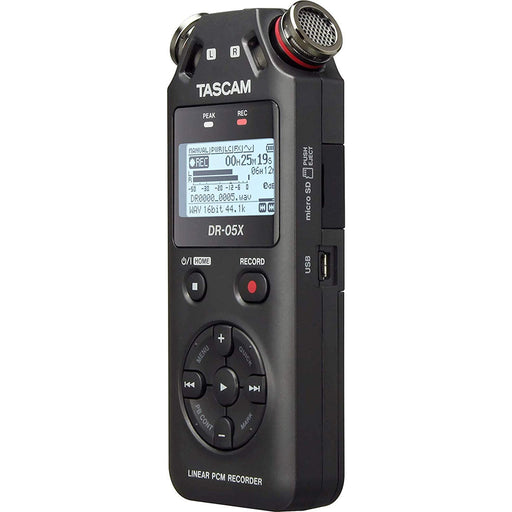 Tascam DR-05X 2-Input / 2-Track Portable Audio Recorder with Onboard Stereo Microphone (Black) - 2