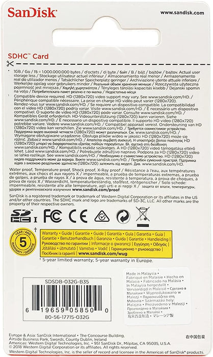 SanDisk SDHC Class 4 32GB Memory Card - Reliable Storage Solution (SDSDB-032G-B35) - Image 3